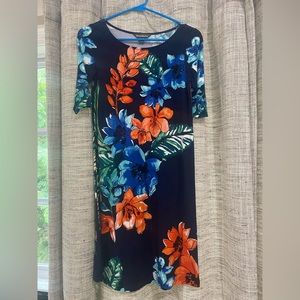 Tommy Bahama navy floral dress xxs